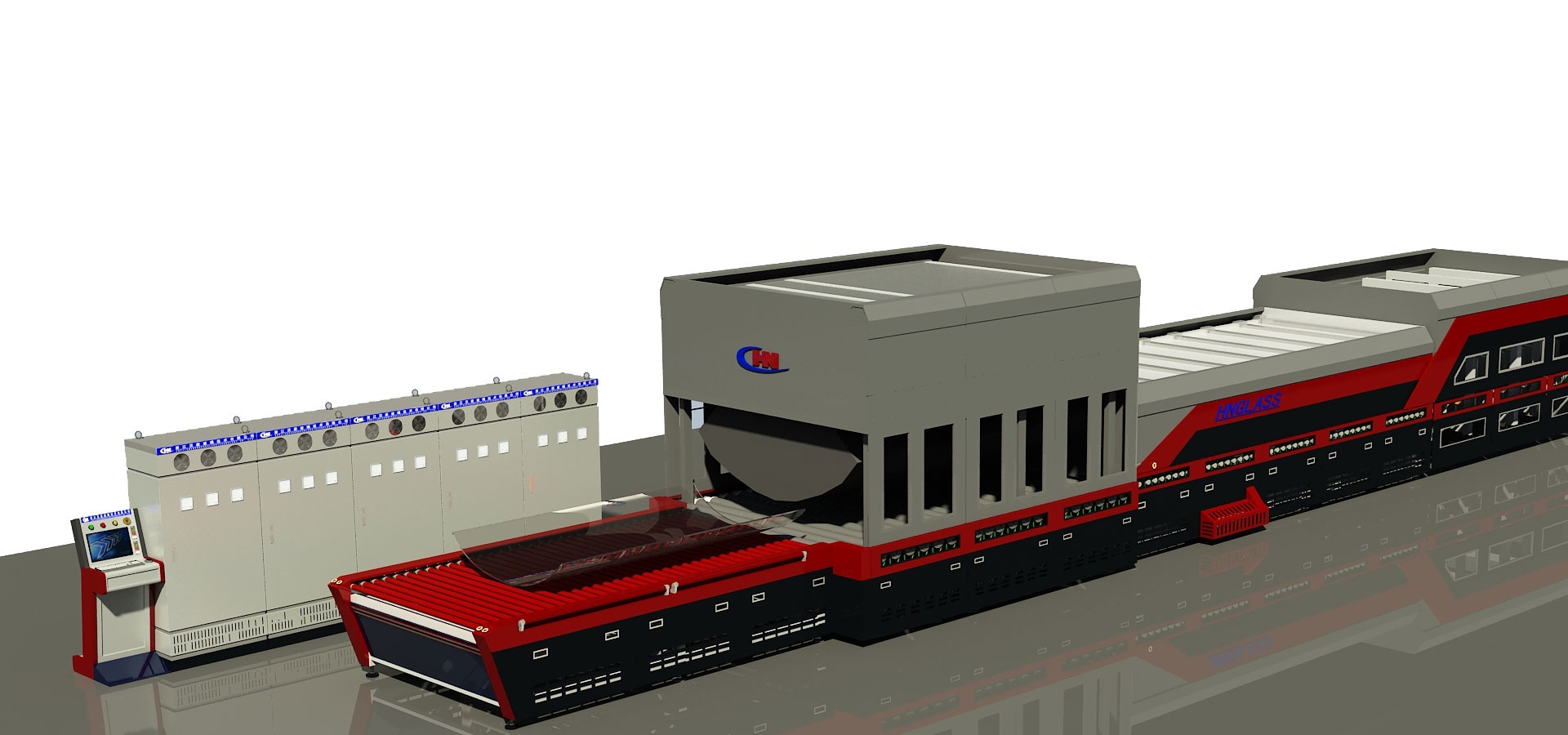 Bi-Directional Flat & Bent Glass Tempering Furnace